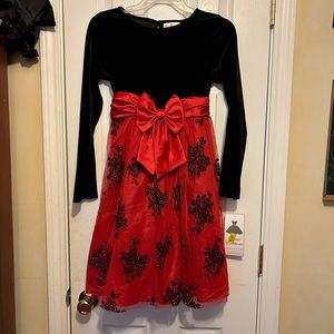 Elegant Black and Red Kids Formal Dress